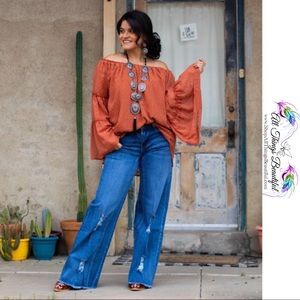 PLUS •L&B Oklahoma Wide Leg Jean•